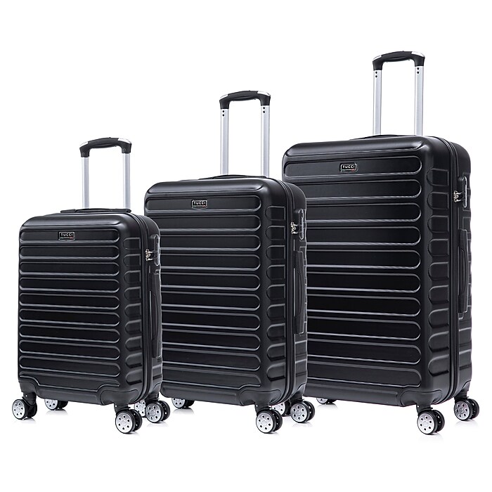 TUCCI CARRAVIA 3-Piece Hardside Luggage Set with Spinner Wheels