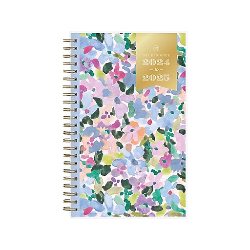 20242025 Blue Sky Day Designer Blurred Spring Lilac 5" x 8" Academic Weekly & Monthly Planner
