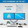 Mount-lt! Adjustable Dual Monitor Arm Mount, Up to 32", Silver (MI-1772)~#|#~75FE5BB9-A7CF-409C-B1F39B3E5060F67C_sc7