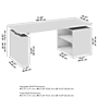 Bush Business Furniture Stratus 72"W Electric Adjustable Standing Desk with Bookcase, Natural Elm (SUT006NE)~#|#~75FF3FC6-A0FC-40B6-9E8DCE638B96C7CB_sc7