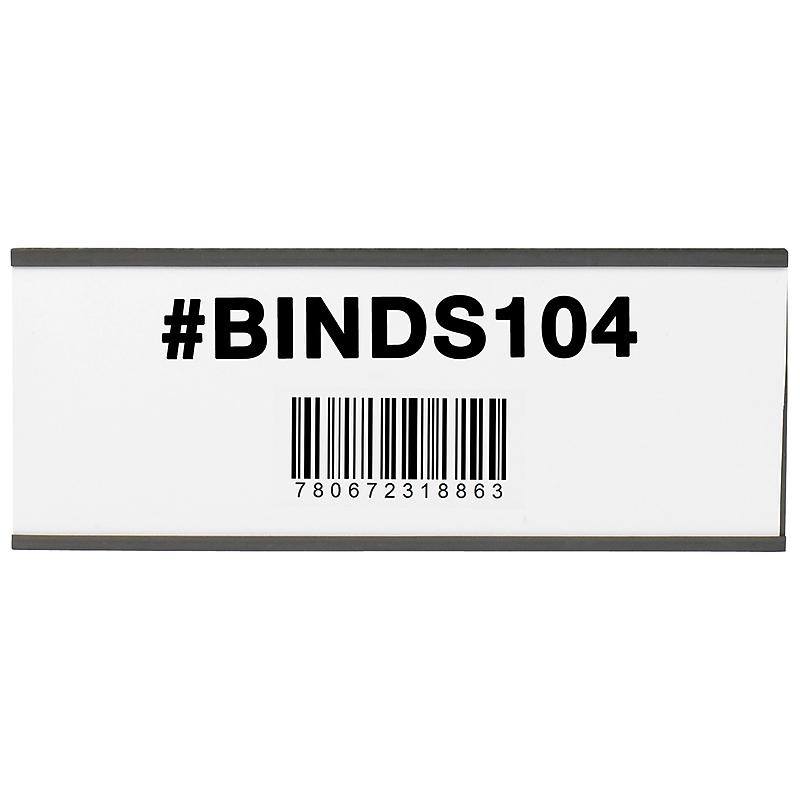 Magnetic "C" Channel Label Holders, 3" x 8", Black, 25/Carton (LH199) image 1
