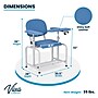 Viva Comfort Adjustable Antimicrobial Bariatric Phlebotomy Blood Drawing Chair, 400 lbs. Capacity, Blue (ADI997-01-BLU-MK)~#|#~7601C213-631C-464C-B475D9EF2E92D49E_sc7