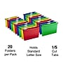 Staples® Hanging File Folder, 5-Tab, Letter Size, Assorted, 20/Box (ST13324/TR13324)~#|#~7602EEE8-AF77-4A75-8BDDE8873C74774D_sc7