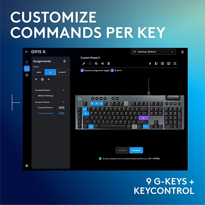 Logitech G G915 X Tactile Gaming Mechanical Keyboard, Black (920