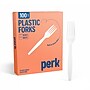 Perk™ Plastic Fork, Heavy-Weight, White, 100/Pack (PK56391)~#|#~76048603-90DD-4EE0-8987EBC8AB1EF30C_sc7