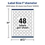 Avery Laser/Inkjet Round Multipurpose Labels, 1" Dia., Glossy Clear, 2,400 Labels/Box (94500)~#|#~760757F3-0F46-49E0-9024172FF1D92117_sc7