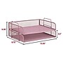 Staples Metal Mesh Side Loading Stackable Letter Tray, Letter Size, Dusty Pink, 2/Pack (ST63838)~#|#~760D81EE-4C3F-48AC-9E48ACBB1DE140D4_sc7