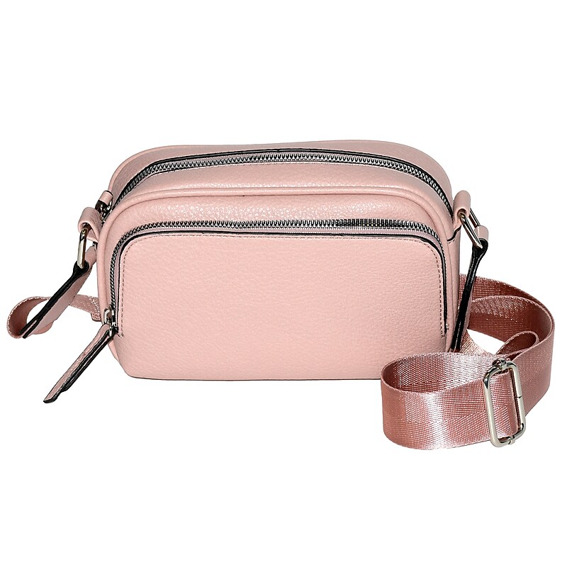 Nicci Cross-Body Bag with Front Zipper Pocket, Blush (NH07-BLS) image 1
