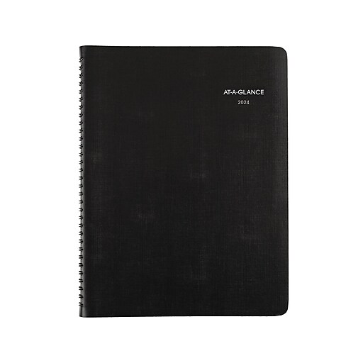 2024 ATAGLANCE QuickNotes 8" x 11" Weekly & Monthly Planner, Black