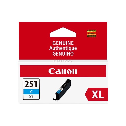 Canon 251XL Cyan High Yield Ink Cartridge (6449B001) | Staples