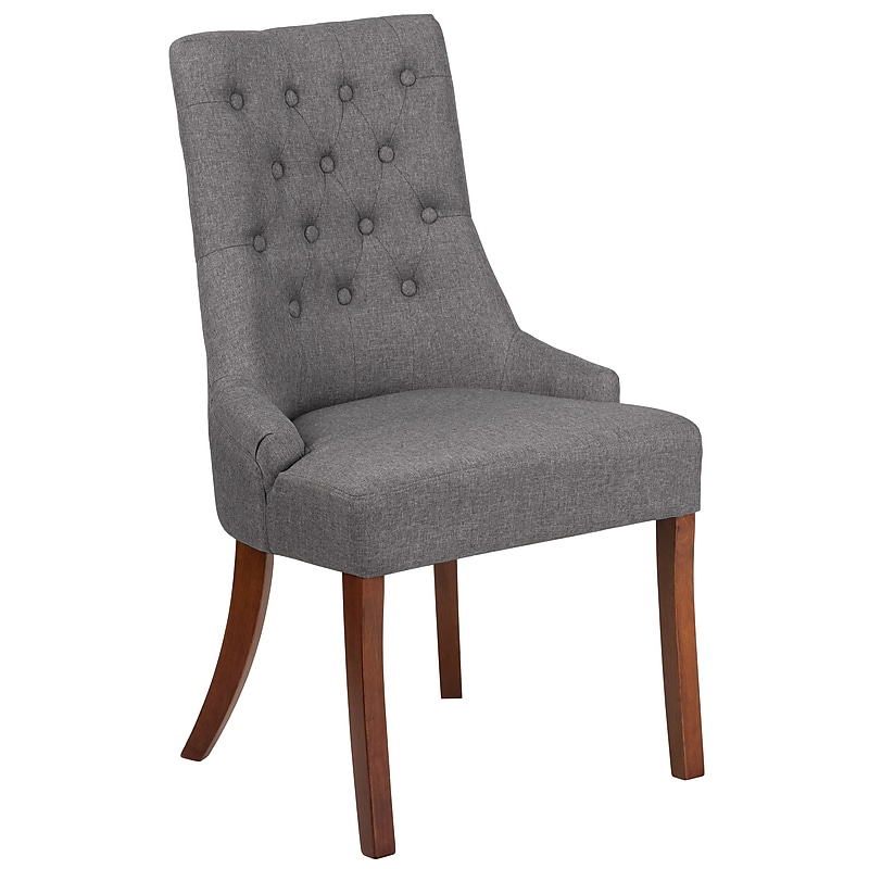 Flash Furniture HERCULES Paddington Series Fabric Tufted Accent Chair, Armless, Gray (QYA08GY) image 1