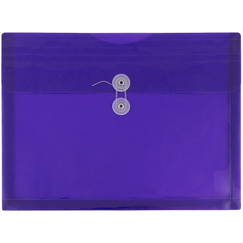 JAM Paper Premium Plastic Document File, Letter, Purple, 3/Pack (218B1PUX3) image 1