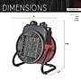 Techni Home 1500-Watt Portable Ceramic Electric Desk Heater, Red/Black (RTA-IND-HTR)~#|#~761FF6BF-2C7A-4B9C-B503BE2B3F03D788_sc7