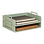 Staples Plastic Side Loading Stackable Letter Tray, Letter Size, Sage Green, 2/Pack (ST63885)~#|#~76232474-78B6-426C-8FA7074017B1FC75_sc7