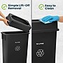 Alpine Industries Plastic Indoor Slim Commercial Trash Can with Lid, 23 Gallon, Black (477-BLK-PKG1)~#|#~7634F9D7-7290-40E4-ADE27B4084017847_sc7