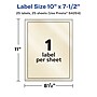 Avery Pearlized Ivory Rectangle Multipurpose Labels, 10" x 7.5", Ivory, 25/Pack (94264)~#|#~7637884D-BDD4-431F-A6ACD45A5708CC01_sc7