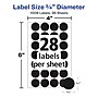 Avery Color-Coding Labels on 4" x 6" Sheets, 3/4" Dia, Black, Non-Printable, 1,008 Labels/Pack (5459)~#|#~763B3EAA-B3AB-4AE4-8D18B552B760D6D9_sc7