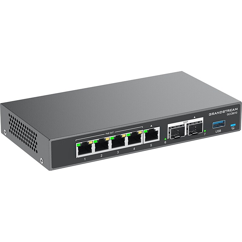 Grandstream GCC6010 5-Port Ethernet Enterprise Managed PoE, 2.5Gbps, Black (GCC6010) image 1