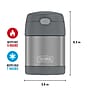 Thermos FUNtainer Food Jar Kids Stainless Steel Insulated Food Jar, Charcoal, 10 oz. (EAF3100CH6)~#|#~7640C292-39A0-4DCF-B6694E44E417B56F_sc7
