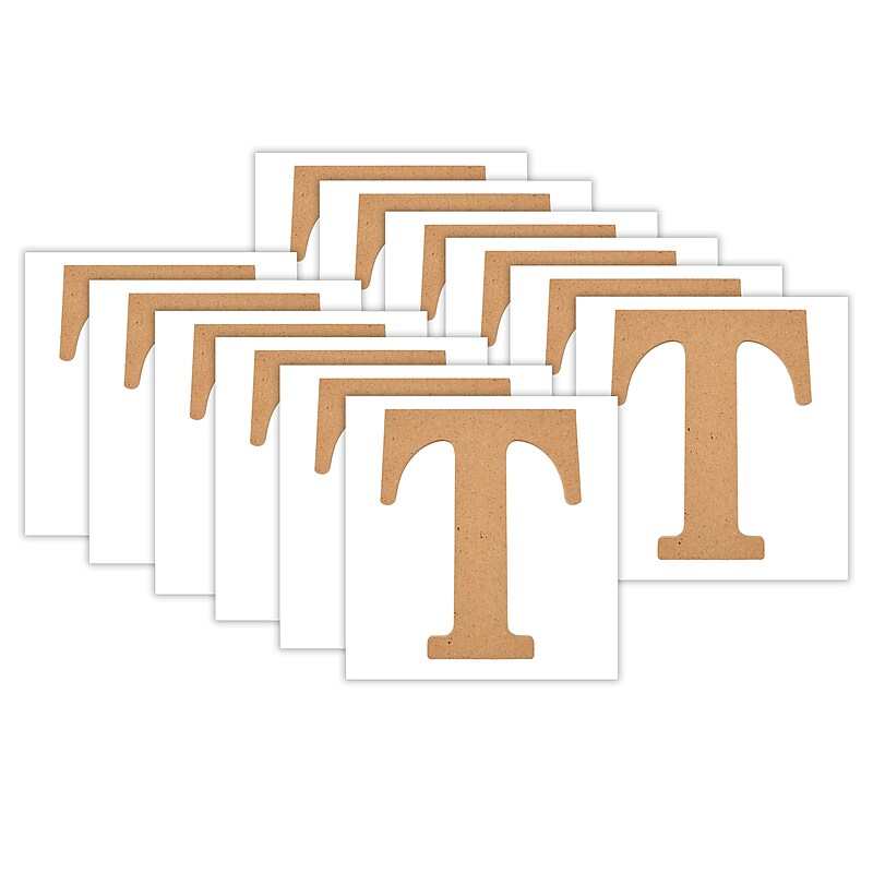 Plaid MDF Letters, 5", Brown Oxide, 12/Pack (PDE63573-12) image 1