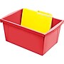 Storex Plastic Medium Classroom Storage Bin, 16.75"x 11.87"x 8.28", Red, Pack of 2 (STX61483U06C-2)~#|#~7648177C-D472-4A19-86727B5268D6A5CD_sc7