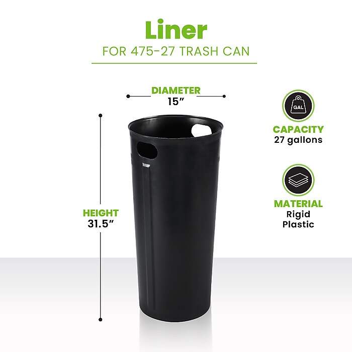 Alpine Industries 475 Series 27 Gallon Rigid Bin Liner, 31.5