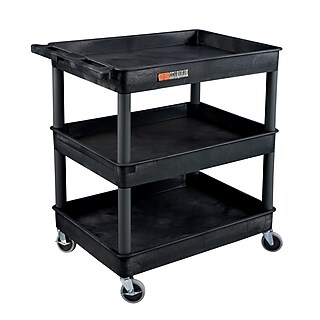 Luxor ENDURA AV 3-Shelf Media Utility Cart with Electric Power