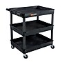 Luxor ENDURA XL 3-Shelf Utility Cart, Black (TC111-B)~#|#~765712E4-0ACF-44F1-B8835A0DCA969887_sc7