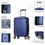 DUKAP Crypto 20" Hardside Carry-On Suitcase, 4-Wheeled Spinner, TSA Checkpoint Friendly, Blue (DKCRY00S-BLU)~#|#~765DA009-3931-48B7-885691A8BD8B7D17_sc7
