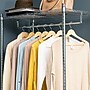 Mind Reader Metal Heavy Duty Rolling Garment Rack with Adjustable Bar, 73.75" x 17.75" x 35.5", Silver (ROLLRACK-SIL)~#|#~766855B0-F471-45F5-8BB1E3D91DA7553F_sc7