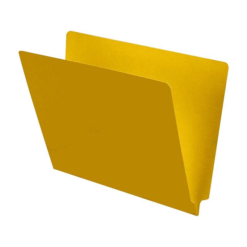 Medical Arts Press End Tab File Folder, Straight Cut, Letter-Size, Yellow, 100/Box (S-09241-YLW) image 1