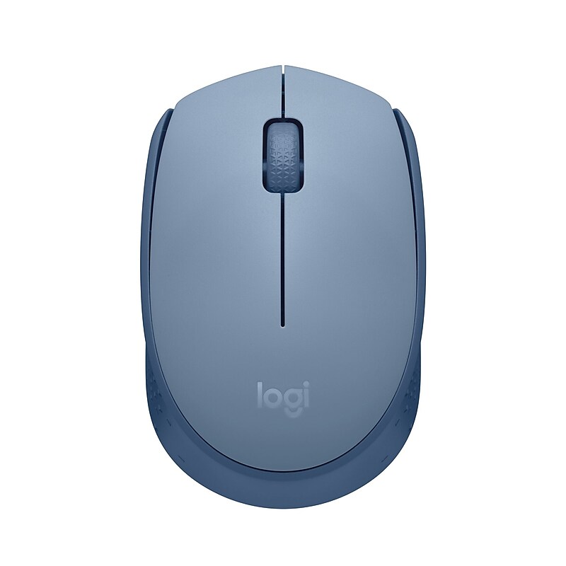 Logitech M170 Wireless Ambidextrous Optical Mouse, Blue/Gray (910-006863) image 1