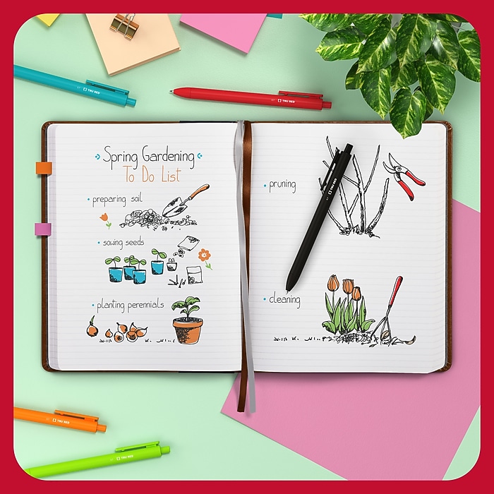 TRU RED™ 8” x 10” Large Flexible Cover Narrow Ruled Journal