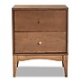 Baxton Studio Landis 18.6"W x 15.7"D Wooden Nightstand with 2 Drawers, Ash Walnut/Gold (193-11301-HiT)~#|#~766FB5F0-CFFF-435B-9A482E9F675AF623_sc7