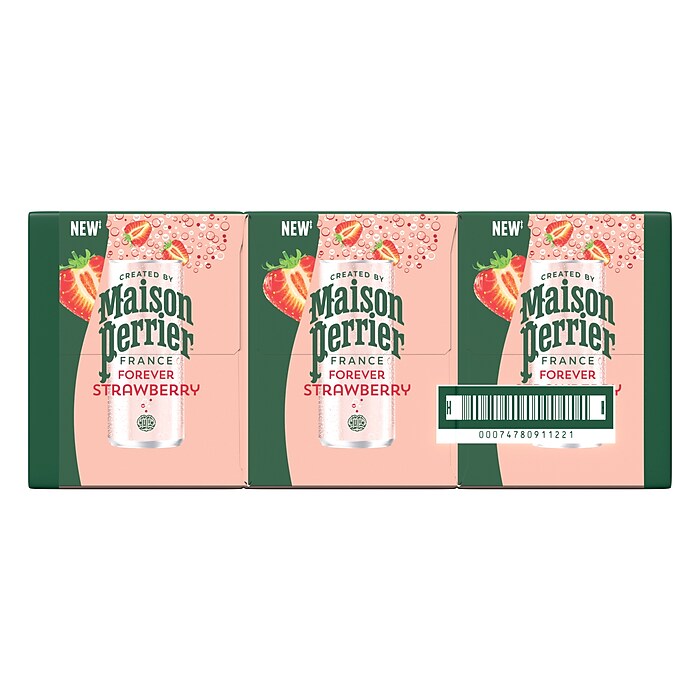 Perrier Strawberry Flavored Sparkling Mineral Water, 330 ml