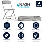 Flash Furniture HERCULES Plastic Folding Chair, Grey, 4/Pack (4LEL3GREY)~#|#~7679E311-4A9E-4B25-9C98679AEBE05FC6_sc7