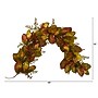 Nearly Natural 6' Autumn Magnolia Leaf and Berries Artificial Garland (4497)~#|#~767C5360-9E9D-48AB-9BFC8FB87E524A85_sc7