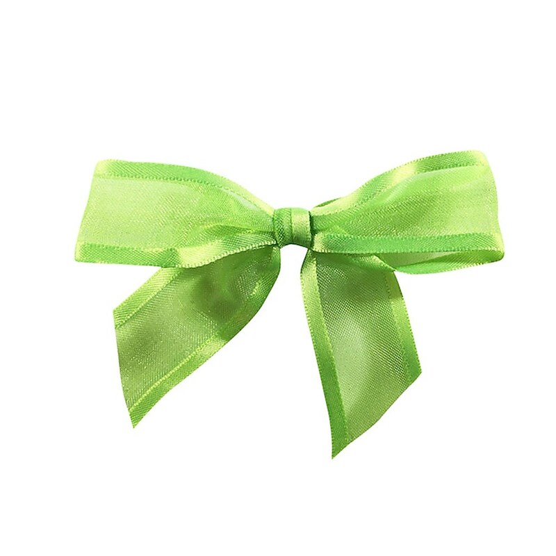 JAM Paper Satin Sheer Bows, Citrus, 100/Pack (52640349166) image 1