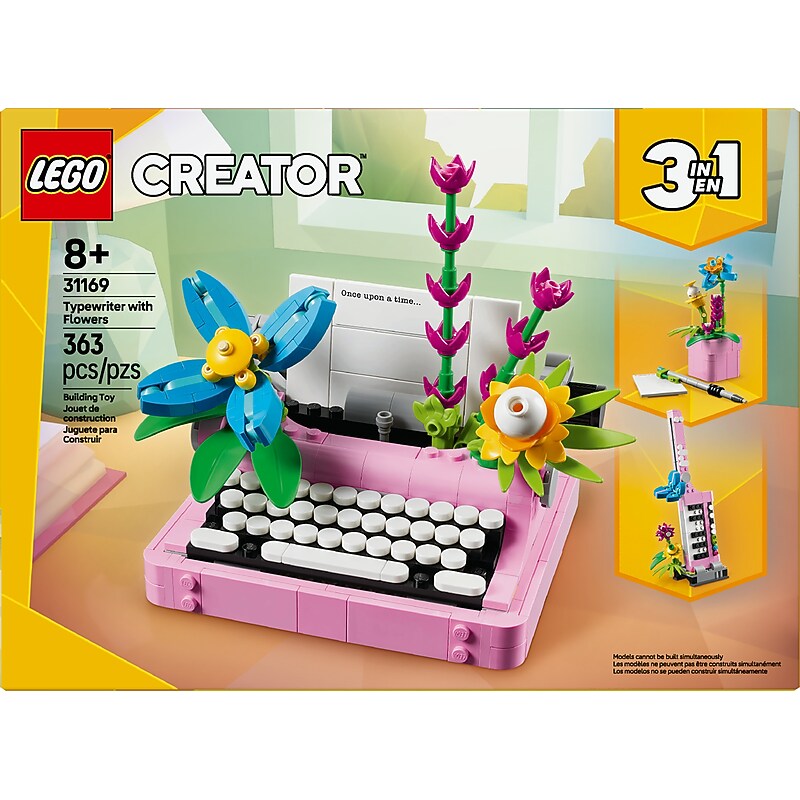LEGO Creator 3 in 1 Typewriter with Flowers, 363 Pieces (31169) image 1