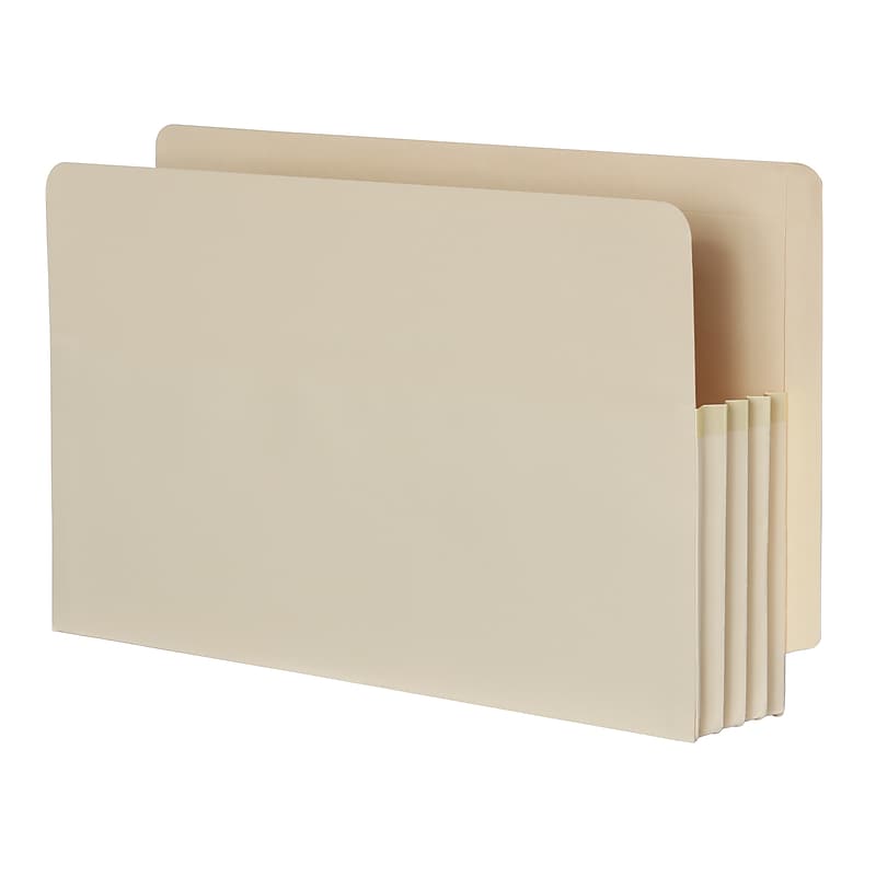 Pendaflex Reinforced File Pocket, 3 1/2" Expansion, Legal Size, Manila, 25/Box (22812) image 1