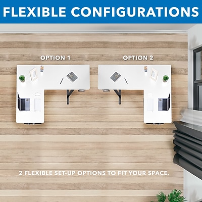 Mount-It! Electric Corner Adjustable Standing Desk - Thumbnail 4
