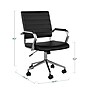 Martha Stewart Piper Faux Leather Swivel Executive Chair, Black/Polished Nickel (CH2209212BK)~#|#~767F0F92-43C6-4FC2-98407651CC84806A_sc7