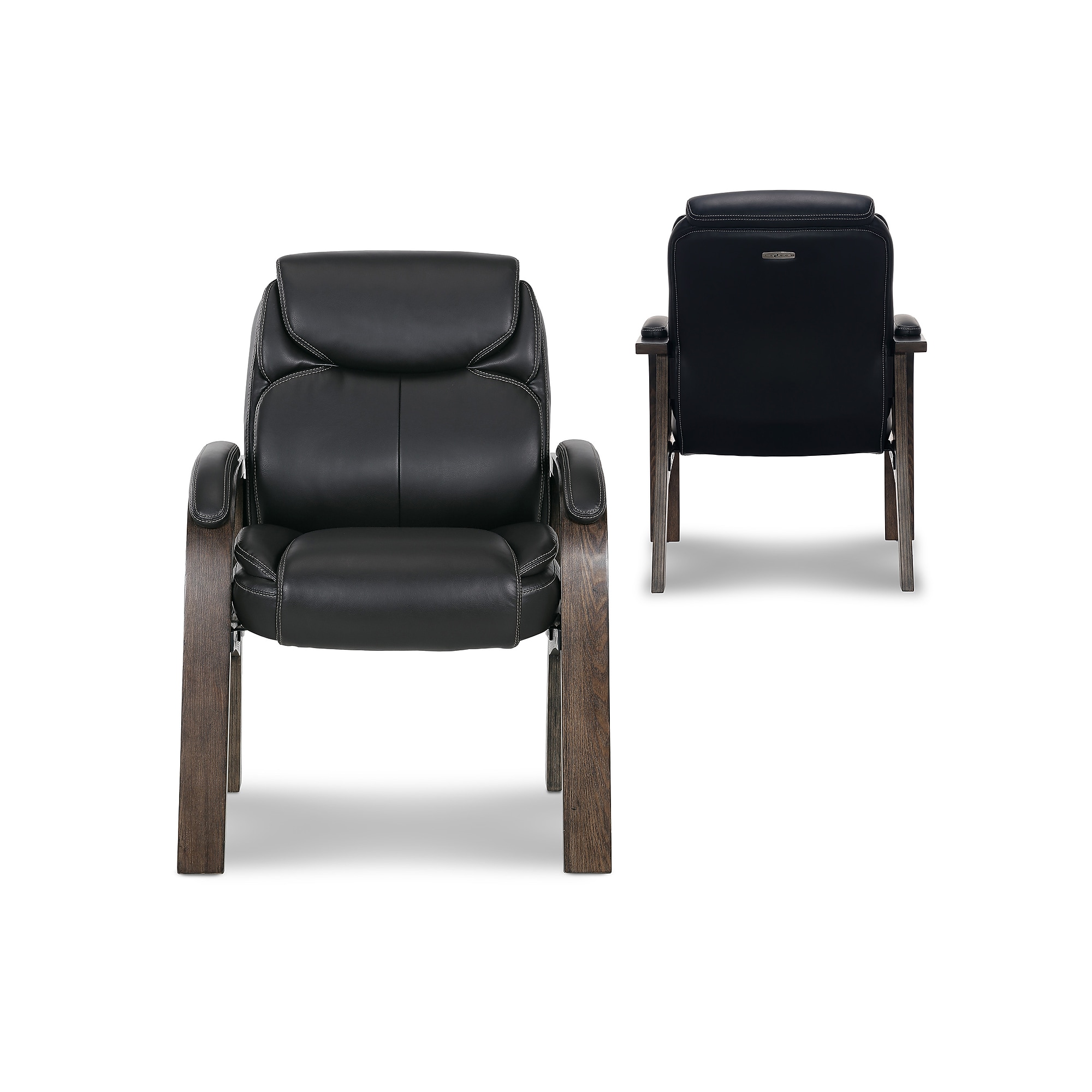 La-Z-Boy Warren Bonded Leather Guest Chair, Black (60063S) Sansujyuku sansujyuku.com