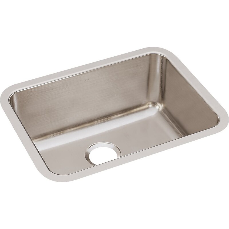 Elkay Lustertone Classic Single-Bowl Undermount Sink, 18.25" x 23.5" x 12", Stainless Steel, Lustrous Satin (ELUH211512) image 1