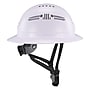 Ergodyne Skullerz 8964 PC-ABS Type II, Class C, 6-point Ratchet Suspension Full Brim Safety Helmet, White (60560)~#|#~76875B2B-D88E-415F-B5A33A3119330269_sc7