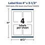 Avery Laser/Inkjet Multipurpose Labels, 3.3333"  x 4", Matte White, 1000/Box (94223)~#|#~7689B792-D788-401B-9355BAF4A0C0CC46_sc7