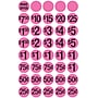 Cosco Stickers, Pink, 1000, Pack (098558) ~#|#~768AB780-0550-476B-8B29558DA37AF417_sc7
