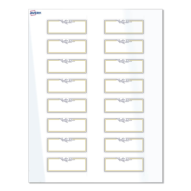 Avery Laser/Inkjet Rectangle Multipurpose Labels, 1" x 2-5/8", White, 160/Pack (S00-D2X) image 1