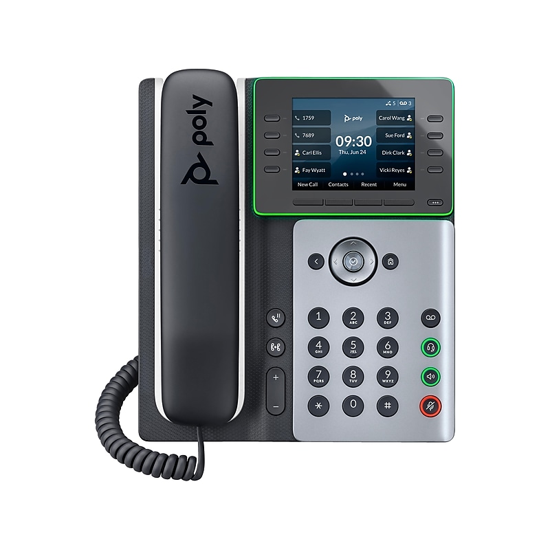 Poly Edge E350 32-Line VOIP Phone, White/Black (89B53AA) image 1