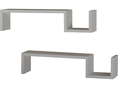 V-Light MDF Wall-Mounted Shelf, 21.5″, White, 2/Pack (VW161008W) Sansujyuku sansujyuku.com